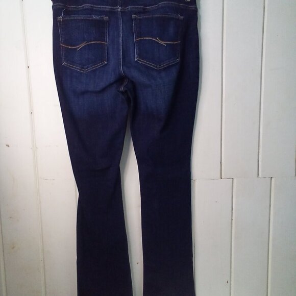 Lee Jeans Women 18 Long Curvy Fit Boot Cut Dark Wash Blue - Picture 11 of 16